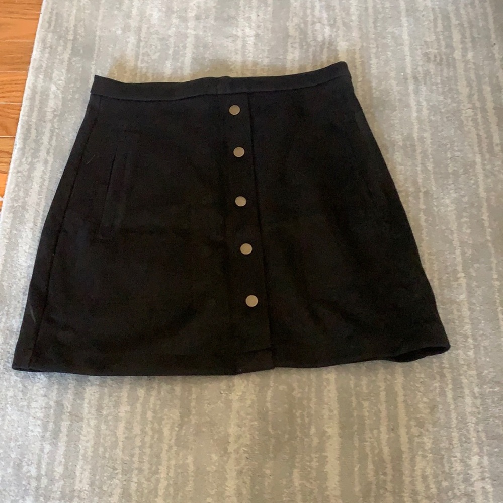 Black button up skirt